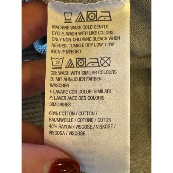 H By Halston Gray Knit Long Sleeve Round Neck Lace Up‎ Side Sweater Size L - Picture 9 of 9